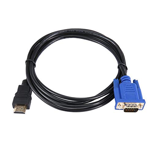 PVC 1.8M Adapter Cable High-definition HDMI To VGA Audio Adapter Portable Black - Thumbnail 6