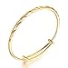 Girl Era Slim Gold Engraved Bracelets Fine Polished Charm Bangle Bracelet