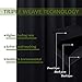 NICETOWN Window Curtains Blackout Drapes - Black Energy Saving Blackout Draperies for Bedroom/Living Room (2 Panels, 52 inches Wide by 45 inches Long)