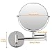 Cosprof Bathroom Mirror 10X/1X Magnification Double-sided 8 Inch Wall Mounted Vanity Magnifying Mirror Swivel, Extendable and Chrome Finished