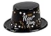 New Years Eve Party Hats - 12-Pack Plastic Top Hats Holiday Supplies, Happy New Year Black with Confetti Design, Festive Party Favors, One Size Fits Most Adults, 11.25 x 9.75 x 4.6 Inches