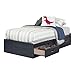 South Shore Ulysses Mates Bed with 3 Drawers, Twin 39-inch, Blueberry
