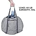 WANDF Foldable Travel Duffel Bag Luggage Sports Gym Water Resistant Nylon (C-Light Grey Denis)
