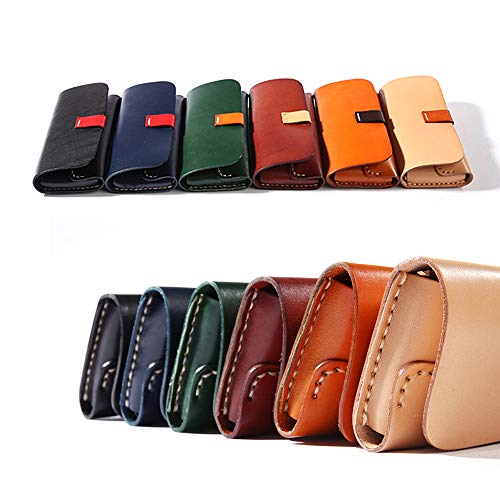 Handmade Genuine Leather Eyeglass Case Holder for Sunglasses & Reading Glasses - Unisex  (Brown) - Thumbnail 7