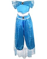 Dressy Daisy Girls Princess Jasmine Dress Up Costumes Arabian Princess Dress Halloween Party Size 8 / 10