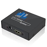 Etekcity 1x2 HDMI Splitter / 2 Port Audio Video Amplifier HDCP Ver 1.3 Support 3D 1080P PS3 Xbox DVD Blu-ray