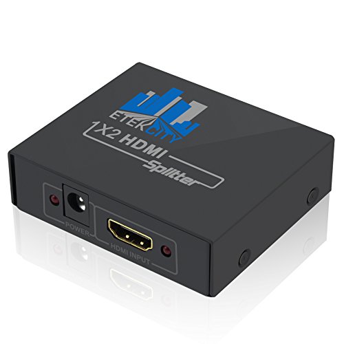 UPC 608939749825, Etekcity 1x2 HDMI Splitter / 2 Port Audio Video Amplifier HDCP Ver 1.3 Support 3D 1080P PS3 Xbox DVD Blu-ray