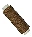 Leather Craft Tools Curved Upholstery Carpet Canvas Hand Sewing Needles with Leather Waxed Thread Cord and Drilling Awl and Thimble for Leather Repair Basic Leather Tools (14 Pieces)