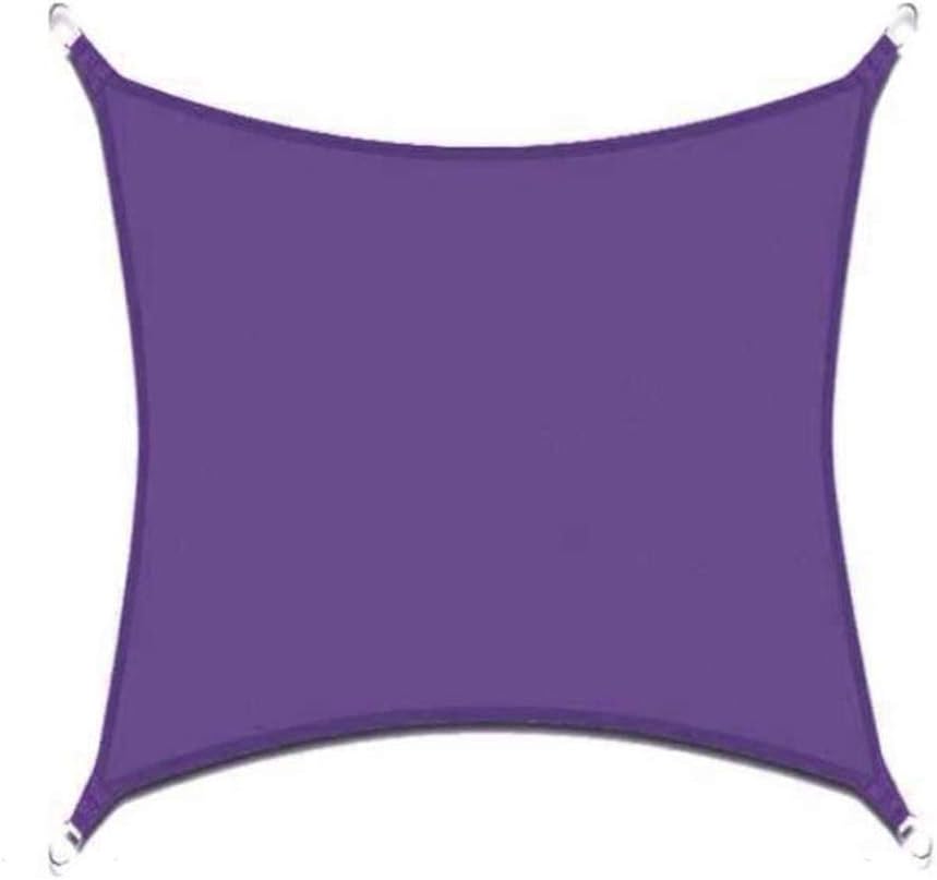 JJHH Sun Shade Sail Waterproof Rectangle/Square for Patio Outdoor Canopy Sunshade Sail Shade Cloth,Purple,2x2m(6.5x6.5ft)