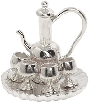 vintage metal tea set