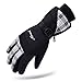 Kineed Waterproof Ski Gloves Touchscreen 3M Thinsulate Winter Warm Snow Gloves for Women Youth White Medium