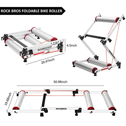 ROCKBROS Bike Rollers Adjustable Bike Trainer Stand Foldable Indoor