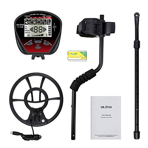 DR.ÖTEK Lightweight Metal Detector with Graphic Display, Multi-Function with Pinpointer, Easier to Find Valubles, Big Waterproof Coil for Greater Depth with Backlit LCD, Innovative Memory Mode DR.ÖTEK Lightweight Metal Detector with Graphic Display, Multi-Function with Pinpointer, Easier to Find Valubles, Big Waterproof Coil for Greater Depth with Backlit LCD, Innovative Memory Mode
