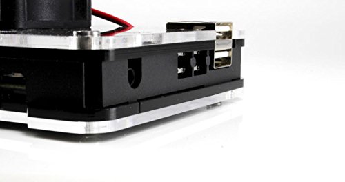 Zebra Case for Pine64 ~ Black Ice Slim With Fan by C4Labs