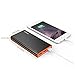 EasyAcc 2nd Gen 15000mAh Power Bank (4.8A Smart Output) Portable External Battery Pack 3 USB Ports Travel Charger -Black and Orange