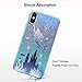Unov Phone Case for iPhone Xs Max Soft Protective Slim TPU Shockproof Bumper Wave Design Support Wireless Charging 6.5 Inch (Mermaid Castle)