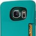 Galaxy S6 Edge Wallet Case - Vault Slim Wallet by Silk - Ultra Slim Protective Credit Card ID Cover (Pacific Green)