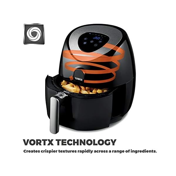 Tower-T17024-Digital-Air-Fryer-Oven-with-Rapid-Air-Circulation-and-60-Min-Timer-43-Litre-Black Tower Vortx T17024 Digital Air Fryer Oven with Rapid Air Circulation and 60 Min Timer, 4.3 Litre, Black