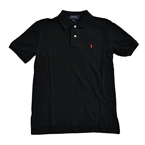 Polo Ralph Lauren Big Boys (8-20) Classic Mesh Polo Shirt (Large (14-16), Black)