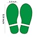 Finduat 20 Pairs 40 Prints Green Kids Size Shoes Footprint Stickers Decals, Floor Wall Stairs to Guide Directions for School, Dance Studio, Floor Stickers St. Patrick's Day Party Decoration