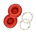 Replacement Ear Pads for Beats Solo 2 and Solo 2 Wireless Headphones With Exclusive AHG Adhesive Tape (RED)
