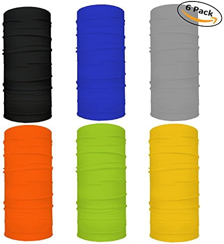 13-In-1 Multifunctional Headwear 6 Pack: Sports Headband For Men And Women, Comfortable And Versatile Bandanna, Warm Seamless Protective Scarf - Neck Gaiter, Face Shield, Helmet Liner, Tube Mask