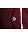 uxcell Men's Slim Fit Point Collar Contrast Trim Long Sleeves Button Down Dress Shirt Burgundy M US 38