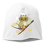 Woman Skull Cap Beanie Owl Art Picture Headwear