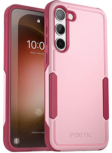 Poetic Neon Series Case Compatible with Galaxy S23 Plus 5G 6.7 inch, Dual Layer Heavy Duty Tough Rugged Lightweight Slim Shockproof Protective Cover Case, Light Pink