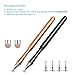 Evolva Future Technology Newly Released Elegant Dual Side Stylus Pen with Extra Long Expectancy Infinite Renewable Spring Disc Tip and Micro-knit Hybrid Fiber Tip (2 pack - Black + Gold)
