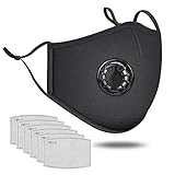 Anti Pollution Mask, Furado Air Pollution Dust Masks N95 Respirator Mask with 6 Filters Anti-Dust, PM2.5,Smoke, Gas and Allergies Adjustable & Reusable Breathing Face Mask for Kids Men and Women