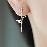 ShungHO Fashion Earrings Punk Simple Leaves Bird Earrings ,Gold
