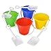Kicko Beach Toy Set, 12 Sets, 4.25 Inches, Fun Bucket, Sand Castle Toys, Plastic Beach Shovel, Building Beach Toys for Kids with Tools and Bucket