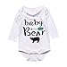 3PCS Newborn Boys Girls Baby Bear Outfit Set Cute Long Sleeve Romper