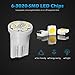 Partsam T10 194 LED Light Bulb 168 LED Bulbs Instrument Panel Gauge Cluster Dashboard LED Light Bulbs No-Polarity 2825 Dome Map Lights - 8Pack White