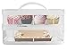 DuraCasa Cupcake Carrier | Cupcake Holder | Store up to 24 Cupcakes or 2 Large Cakes | Stacking Cupcake Storage Container | Cupcake, Cookie, or Cake Dessert Carrier (White)