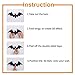 Pawliss Halloween Decorations, 10 Pcs Hanging 3D Bats and Wall Decals Window Stickers, Large Bat Halloween Yard Decorations Indoor Party Decor (Black)