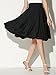 Choies Women's High Waist Midi Skater Skirt,Black,X-Large