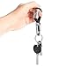Olivery Valet Keychain Genuine Leather Elegant Key Chain 4 Detachable Key Rings (Black)