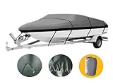 Waterproof Heavy Duty 600D 17ft to19ft Premium Boat Cover Trailer Fishing Ski Covers XBT2H