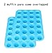 Silicone Mini Cupcake Baking Cups Muffin Pan - 24 Cups Silicone Mini Muffin Pan, Non Stick Silicone Molds for Baking(Blue)