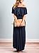 Women Long Maxi Dress Casual Party Off The Shoulder Ruffle Split Beach Pocket Dresses BK192