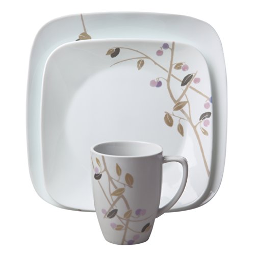Buy Corelle Square 16Piece Dinnerware Set, Midnight Garden, Service