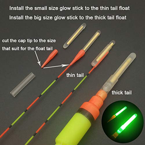QualyQualy Fishing Glow Sticks for Bobbers 3.0X25mm Fishing Bobber