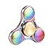 【2017 Upgraded】Colorful Triangle Spinner and Double Fidget Spinner Metal Material New Style EDC Hand Fidget Spinner for High Speed Relieving ADHD, OCD, Anxiety (Rainbow 3)