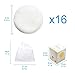 Reusable Makeup Remover Pads(16 Pack) - 3 Layers Reusable Cotton Pads Face - Washable Organic Bamboo Cotton Rounds Pads Facial Wipe for Eye Makeup Remove Pads