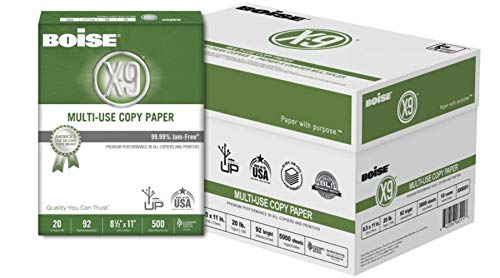 Boise(R) X-9(R) Paper, 8 1/2in. x 11in, 20 Lb, Bright White, 500 Sheets Per Ream, Case of 10 Reams, OX9001-CTN