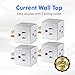 Maximm Current Wall Tap (4-Pack) Easy Access with 3 Prong Outlet Cube Plug Adapter Expanding It Into 3 AC Outlets, Perfect for Travel, ETL Listed White