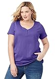 Roamans Women's Plus Size Sweetheart Neck Ultimate Tee
