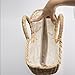 Natural Chic Hand Woven Round Handle Handbags Water Hyacinth Handmade Summer Bag